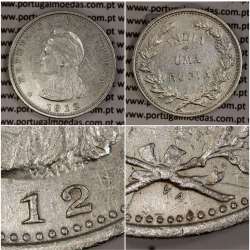 Silver coin 1 Rupee 1912 of India, normal date unamended, World Coins India Portuguese KM 18