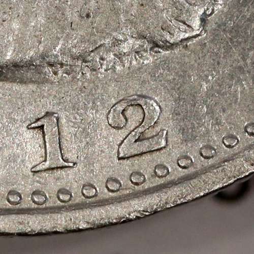 Silver coin 1 Rupee 1912 India, normal date unamended, World Coins India Portuguese KM 18