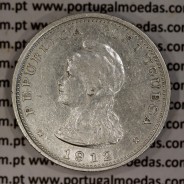 Silver coin 1 Rupee 1912 India, normal date unamended, World Coins India Portuguese KM 18