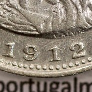 Silver coin 1 Rupee 1912 India, normal date unamended, World Coins India Portuguese KM 18