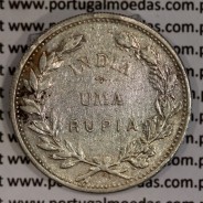 Silver coin 1 Rupee 1912 India, normal date unamended, World Coins India Portuguese KM 18