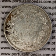 Índia 1 Rupia 1912 prata, data normal "não emendada", India Portuguesa, (MBC+), World Coins India Portuguese KM 18