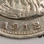 Índia 1 Rupia 1912 prata, data normal "não emendada", India Portuguesa, (MBC+), World Coins India Portuguese KM 18