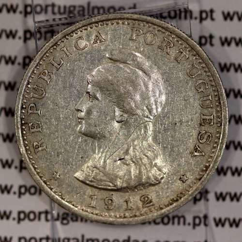 Índia, 1 Rupia 1912 prata, data normal "não emendada", India Portuguesa, (MBC+), World Coins India Portuguese KM 18