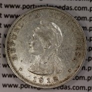 Silver coin 1 Rupee 1912 India, normal date unamended, World Coins India Portuguese KM 18