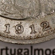 Índia, 1 Rupia 1912 prata, data normal "não emendada", India Portuguesa, (MBC+), World Coins India Portuguese KM 18