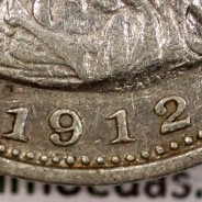 Silver coin 1 Rupee 1912 of India, normal date unamended, World Coins India Portuguese KM 18
