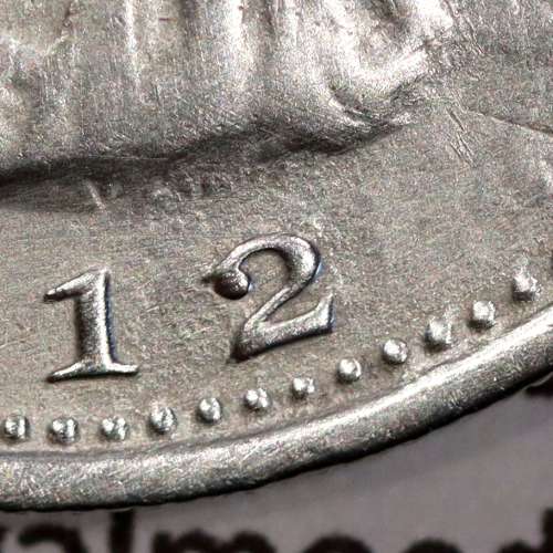 silver coin 1 Rupee 1912 of India, date amended 1912 over 1911, World Coins India Portuguese KM 18
