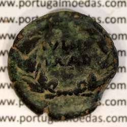Roman coin of Augustus, Æ As of Ivlia Tradvcta, Hispania, Legend:  PERM. CAES AVG/ IVLIA TRAD, RPC 108, SEAR 551, Burgos 1614