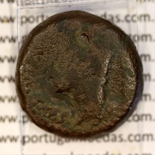 Roman coin of Augustus, Æ As of Iulia Traducta, Hispania, Legend:  PERM. CAES AVG/ IVLIA TRAD, RPC 108, Burgos 1614, SEAR 551