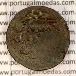 Augustus, Asse Bronze, Julia Traducta, Imperador Augusto, (11 a.C.), Legenda: PERM. CAES AVG / IVLIA TRAD, RPC 108, Cohen 151