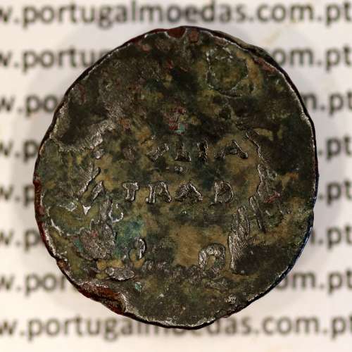 Augustus, Asse Bronze, Julia Traducta, Imperador Augusto, (11 a.C.), Legenda: PERM. CAES AVG / IVLIA TRAD, RPC 108, Burgos 1614