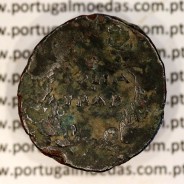 Augustus, Asse Bronze, Julia Traducta, Imperador Augusto, (11 a.C.), Legenda: PERM. CAES AVG / IVLIA TRAD, RPC 108, Burgos 1614