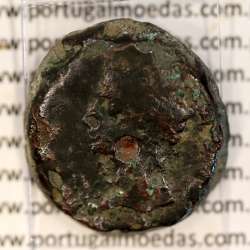 Augustus, Asse Bronze, Julia Traducta, Imperador Augusto, (11 a.C.), Legenda: PERM. CAES AVG / IVLIA TRAD, RPC 108, Burgos 1614