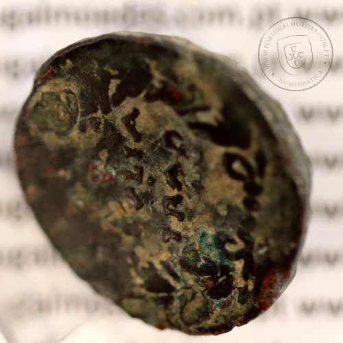 Roman coin of Augustus, Æ As of Julia Traducta, Hispania, Legend:  PERM. CAES AVG/ IVLIA TRAD, RPC 108, Burgos 1614, SEAR 551
