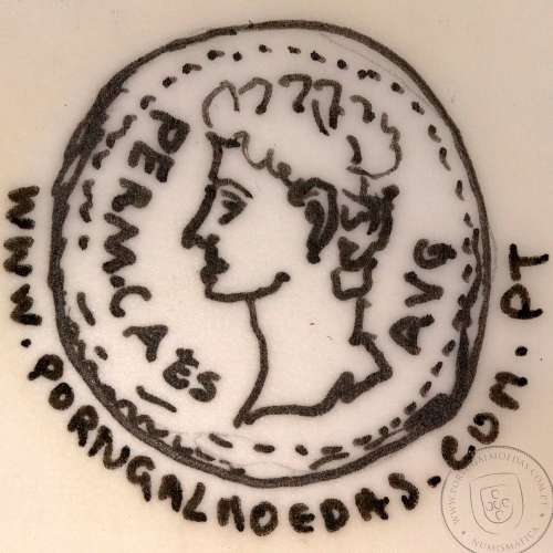 Roman coin of Augustus, Æ As of Julia Traducta, Hispania, Legend:  PERM. CAES AVG/ IVLIA TRAD, RPC 108, Burgos 1614, SEAR 551