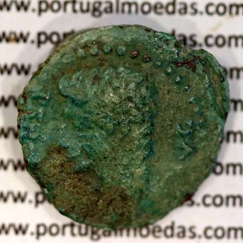 Augustus, Asse Bronze, Julia Traducta, Imperador Augusto, (11 a.C.), Legenda: PERM. CAES AVG / IVLIA TRAD, Burgos 1614, RPC 108