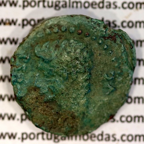 Roman coin of Augustus, Æ As of Julia Traducta, Hispania, Legend:  PERM. CAES AVG/ IVLIA TRAD, Burgos 1614, RPC 108, SEAR 551