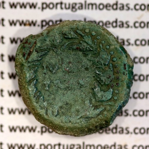 Roman coin of Augustus, Æ As of Julia Traducta, Hispania, Legend:  PERM. CAES AVG/ IVLIA TRAD, Burgos 1614, RPC 108, SEAR 551