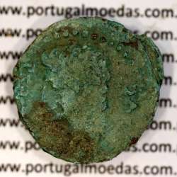 Roman coin of Augustus, Æ As of Julia Traducta, Hispania, Legend:  PERM. CAES AVG/ IVLIA TRAD, Burgos 1614, RPC 108, SEAR 551