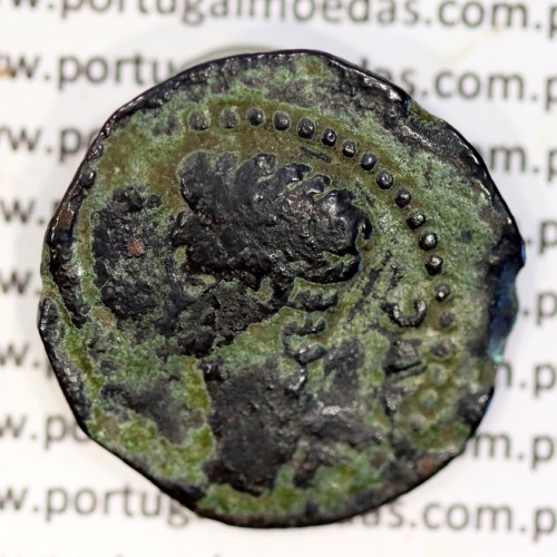 Augustus, Asse Bronze, Julia Traducta, Imperador Augusto, (11 a.C.), Legenda: PERM. CAES AVG / IVLIA TRAD, RPC 108, Burgos 1614