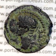Augustus, Asse Bronze, Julia Traducta, Imperador Augusto, (11 a.C.), Legenda: PERM. CAES AVG / IVLIA TRAD, RPC 108, Burgos 1614