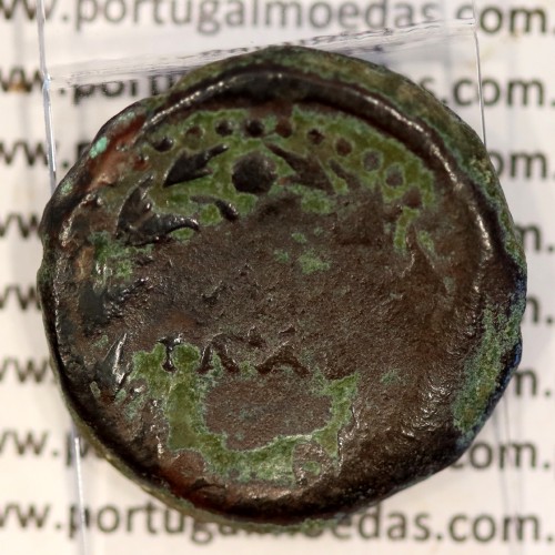 Augustus, Asse Bronze, Julia Traducta, Imperador Augusto, (11 a.C.), Legenda: PERM. CAES AVG / IVLIA TRAD, RPC 108, Burgos 1614