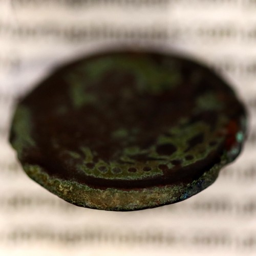 Roman coin of Augustus, Æ As of Iulia Traducta, Hispania, Legend:  PERM. CAES AVG/ IVLIA TRAD, Burgos 1614, RPC 108, SEAR 551
