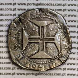 Silver Coin Half Crusader D. João IV 1640-1656, "INHO" instead of "IN.HOC", ✤IOANNES IIII DG REX PORTVGALIE / ✤INHO.SIGNO.VINCES
