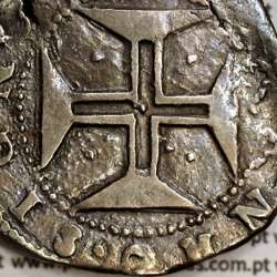 Silver Coin Half Crusader D. João IV 1640-1656, "INHO" instead of "IN.HOC", ✤IOANNES IIII DG REX PORTVGALIE / ✤INHO.SIGNO.VINCES