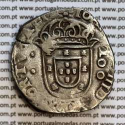 Silver Coin Half Crusader D. João IV 1640-1656, "INHO" instead of "IN.HOC", ✤IOANNES IIII DG REX PORTVGALIE / ✤INHO.SIGNO.VINCES