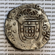 Meio Cruzado prata D. João IV 1640-1656, "INHO" em vez de "IN.HOC" Legenda ✤IOANNES IIII DG REX PORTVGALIE / ✤INHO.SIGNO.VINCES