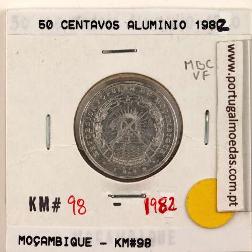 Moçambique, 50 centavos alumínio 1982, (MBC), World Coins Mozambique KM 98