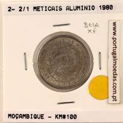 Moçambique, 2- 2/1 Meticais alumínio 1980, (Bela), World Coins Mozambique KM 100