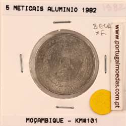 Mozambique, 5 Meticais Aluminium 1982, (XF), World Coins Mozambique KM 101