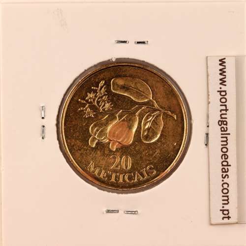 Moçambique, 20 Meticais Aço Latão 1994, (Bela), World Coins Mozambique KM 118