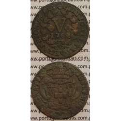 MOEDA V REIS COBRE 1764 (MBC) - D.JOSÉ I - IOSEPHUS