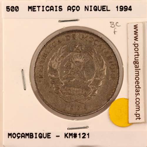 Moçambique, 500 Meticais Aço Níquel 1994, (BC), World Coins Mozambique KM 121