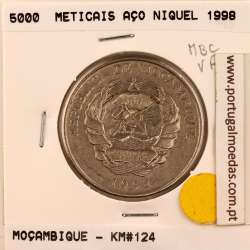 Mozambique, 5000 Meticais Nickel clad steel  1998, (VF), World Coins Mozambique KM 124