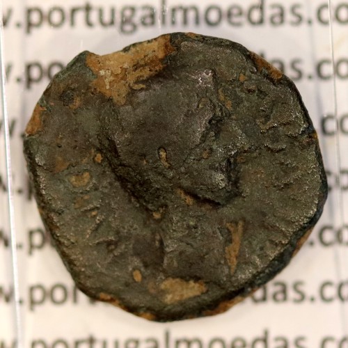 Roman Coin of Augustus,  Semis Æ of Carthago Nova , Duovirs C Laetilius Apalus and Rex Ptolemay, RPC 172, Burgos 590