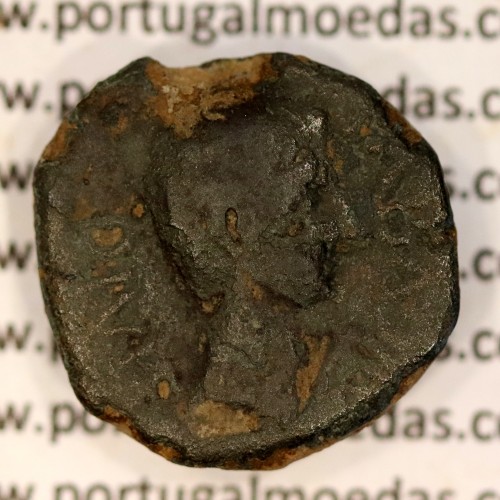Augustus, Semis Æ, Cartago Nova, 14d.C, Legenda: AVGVSTVS DIVI F / C LAETILIVS APALVS II V Q / REX PTOL, RPC 172