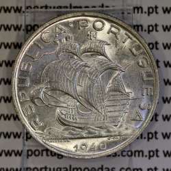 10 Escudos 1940 Prata, 10$00 1940 Prata da República Portuguesa, (Bela+/Soberba), World Coins Portugal KM 582