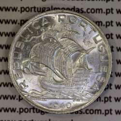 Portugal silver coin of 10 Escudos 1940, 10$00 silver 1940 of the Portuguese Republic, (XF+/UNC), World Coins Portugal KM 582