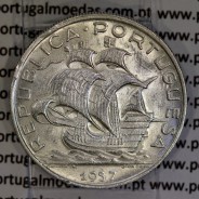 10 Escudos 1937 prata, 10$00 escudos prata 1937 da Republica Portuguesa, (Bela-), World Coins Portugal KM 582