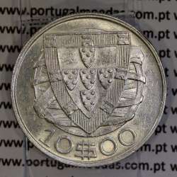 Portugal silver coin of 10 Escudos 1937, 10$00 silver 1937 of the Portuguese Republic, (XF-), World Coins Portugal KM 582