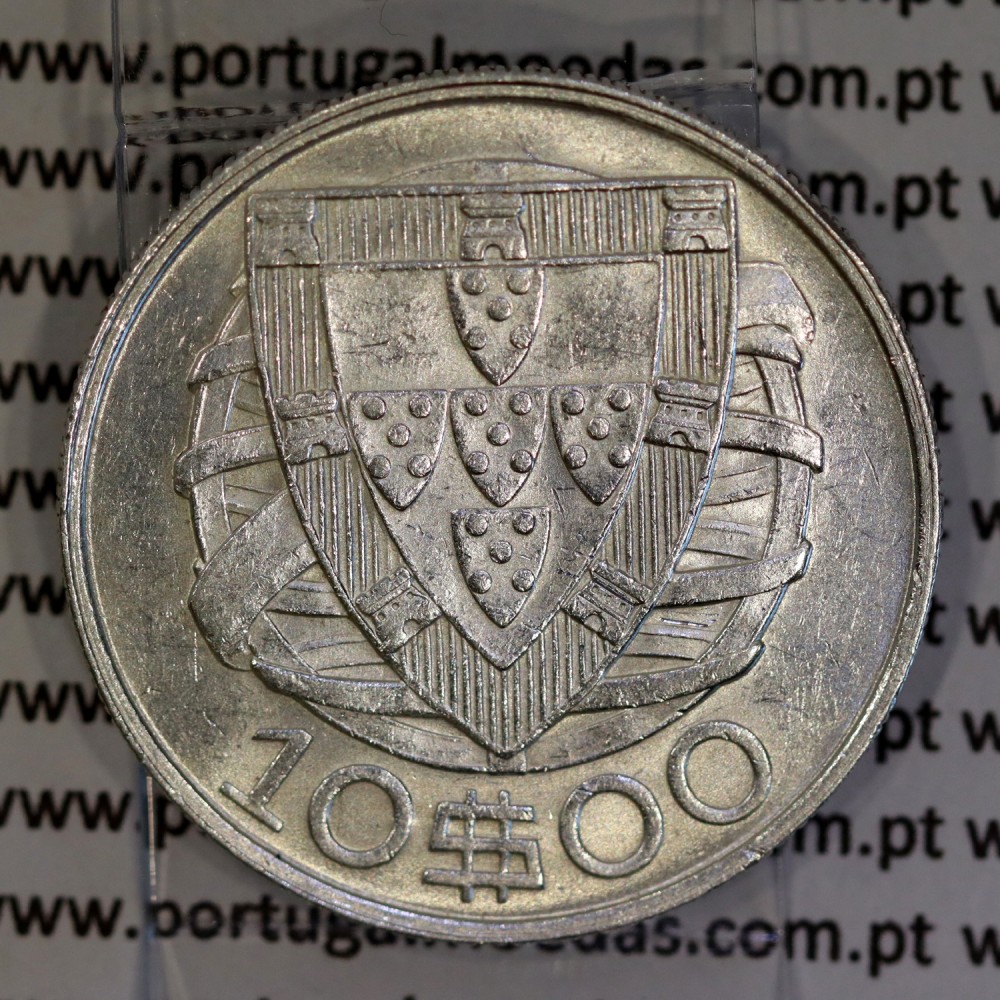 10 Escudos 1937 prata, 10$00 escudos prata 1937 da Republica Portuguesa, (Bela-), World Coins Portugal KM 582