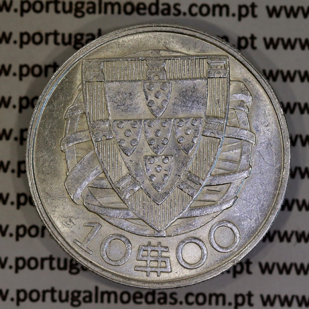 10 Escudos 1937 prata, 10$00 escudos prata 1937 da Republica Portuguesa, (Bela-), World Coins Portugal KM 582