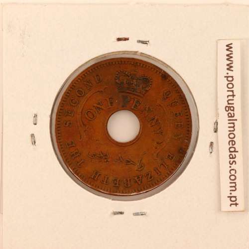 Nigéria 1 Penny 1959 Bronze, (MBC), World Coins Nigeria KM 2