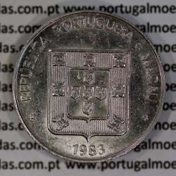 Macau 5 Patacas 1983 Copper-nickel, ( 5 MOP Singapore Mint), (XF), Former Portuguese Colony of Macau, World Coins Macao KM 24.1