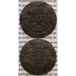 MOEDA V REIS COBRE 1813 (BC) "PORTUGALIAE" COM LETRAS MAIORES E MARQUILHA MENOR 6 mm MOEDA V REIS COBRE 1813 (BC) "PORTUGALIAE" COM LETRAS MAIORES E MARQUILHA MENOR 6 mm